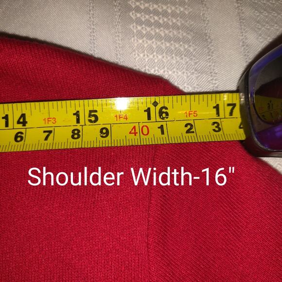 Allison Daley Red Sweatshirt Plus 2X Nautical Boating Sailor Pinstripe Candy - Picture 12 of 16